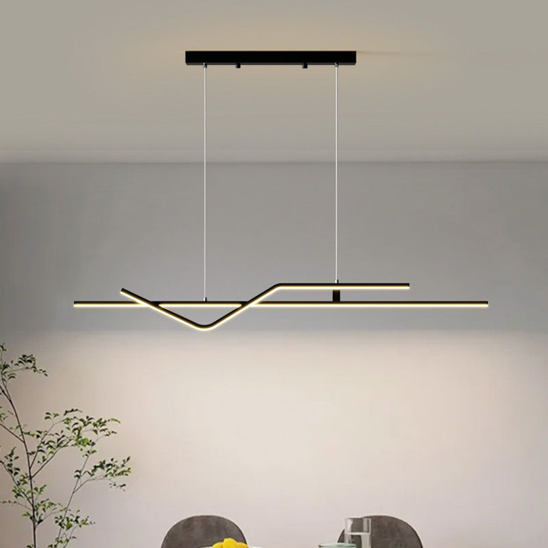 Minimalist Metal Aluminum Chandelier — Small - A / Infinitely Dimmable / Black - 110V-120V For US/CA
