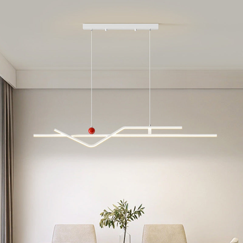 Minimalist Metal Aluminum Chandelier — Small - A / Infinitely Dimmable / White - 110V-120V For US/CA