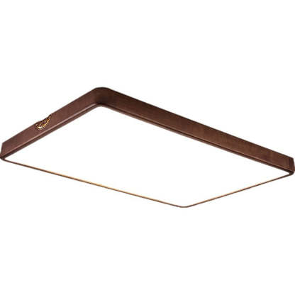 Chinese Rubberwood Metal Acrylic Square Flush Mount Light