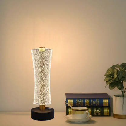 Modern Metal Acrylic Column Tower LED Table Lamp — Neutral Light (4000K) / 220V-240V For UK/AU