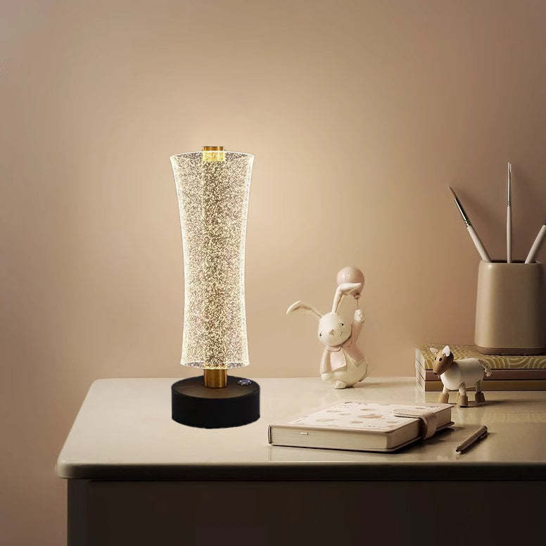 Modern Metal Acrylic Column Tower LED Table Lamp — Infinitely Dimmable / 110V-120V For US/CA