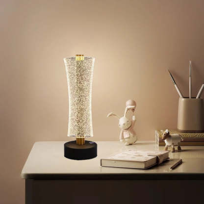 Modern Metal Acrylic Column Tower LED Table Lamp — Infinitely Dimmable / 110V-120V For US/CA