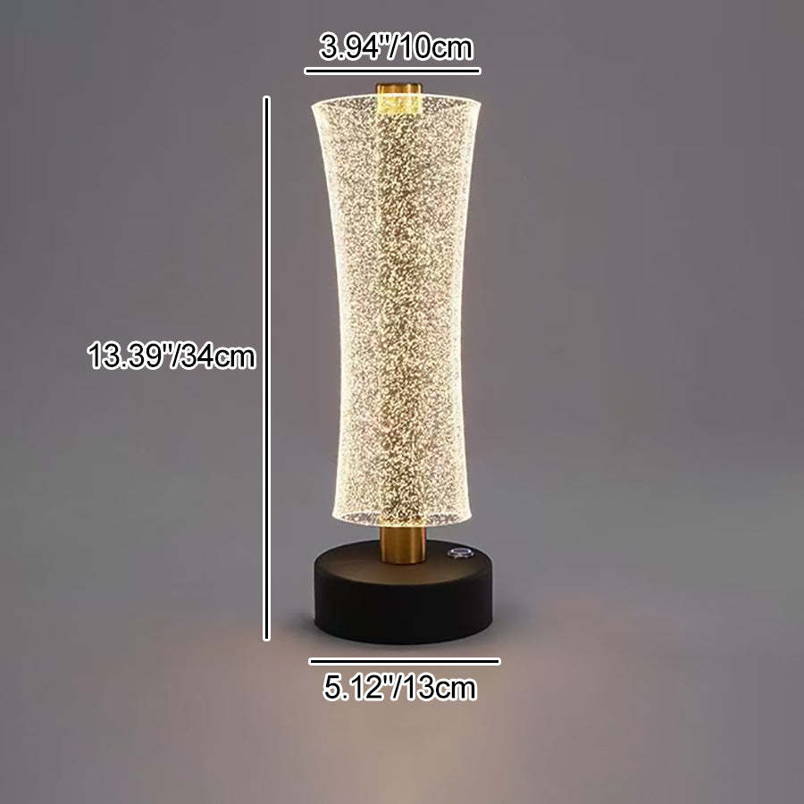 Modern Metal Acrylic Column Tower LED Table Lamp — Infinitely Dimmable / 220V-240V For UK/AU