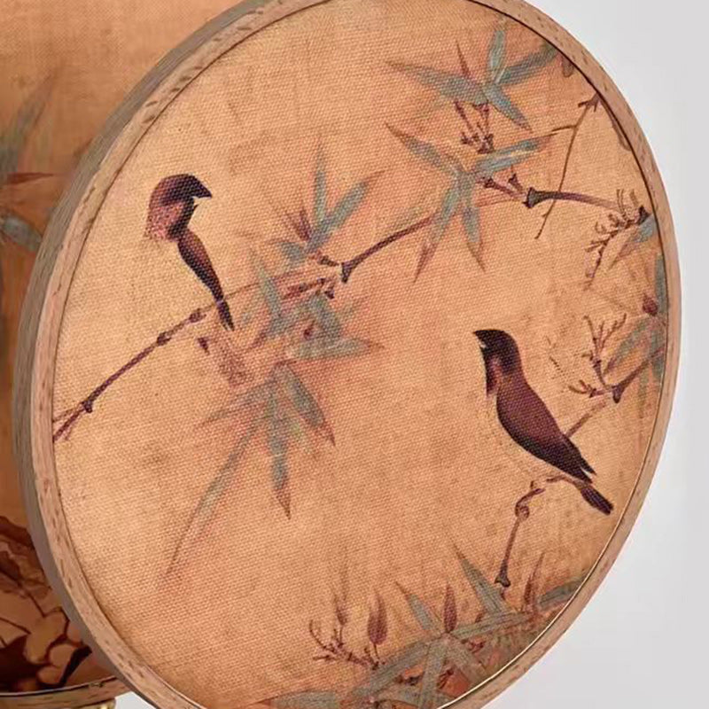 Chinese Fabric Copper Table Lamp