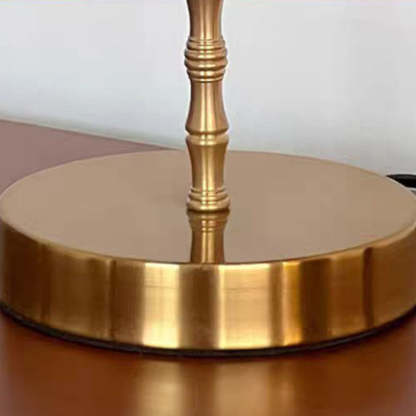 Chinese Fabric Copper Table Lamp