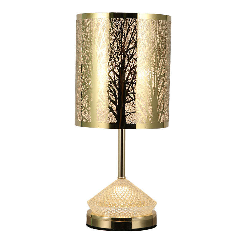 Transitional Stainless Steel LED Table Lamp