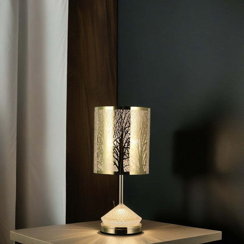 Transitional Stainless Steel LED Table Lamp — Roman / Warm Light(3000K) / 110V-120V For US/CA
