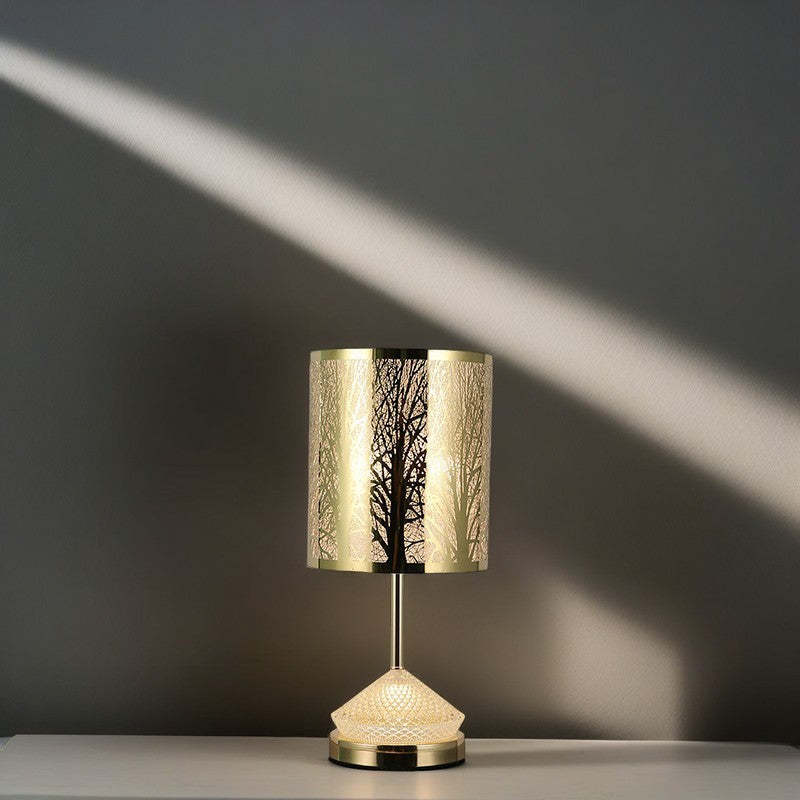 Transitional Stainless Steel LED Table Lamp — Roman / Warm Light(3000K) / 220V-240V For UK/AU