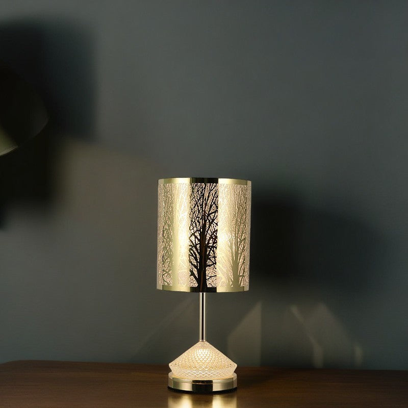 Transitional Stainless Steel LED Table Lamp