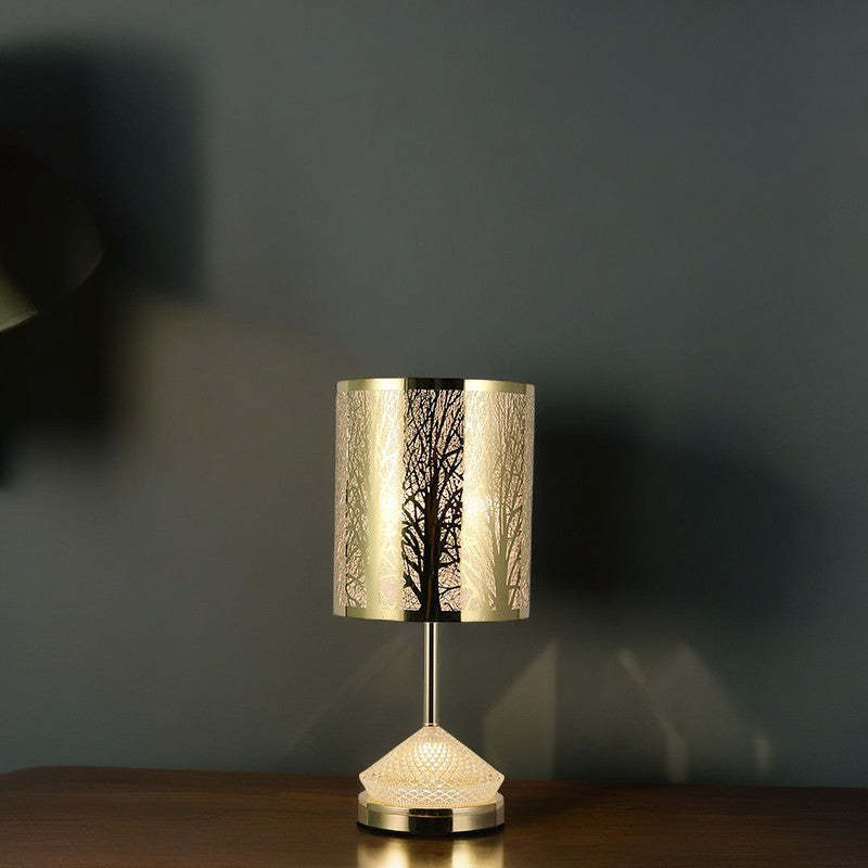 Transitional Stainless Steel LED Table Lamp