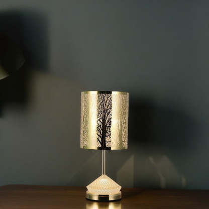 Transitional Stainless Steel LED Table Lamp