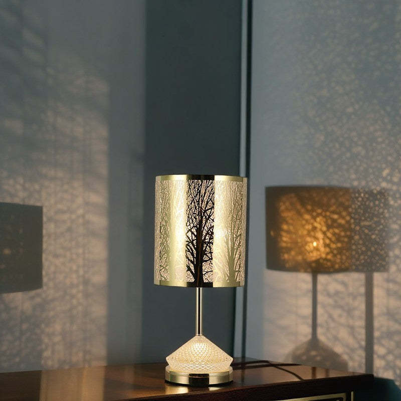 Transitional Stainless Steel LED Table Lamp