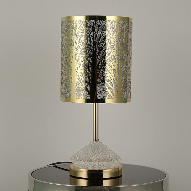 Transitional Stainless Steel LED Table Lamp