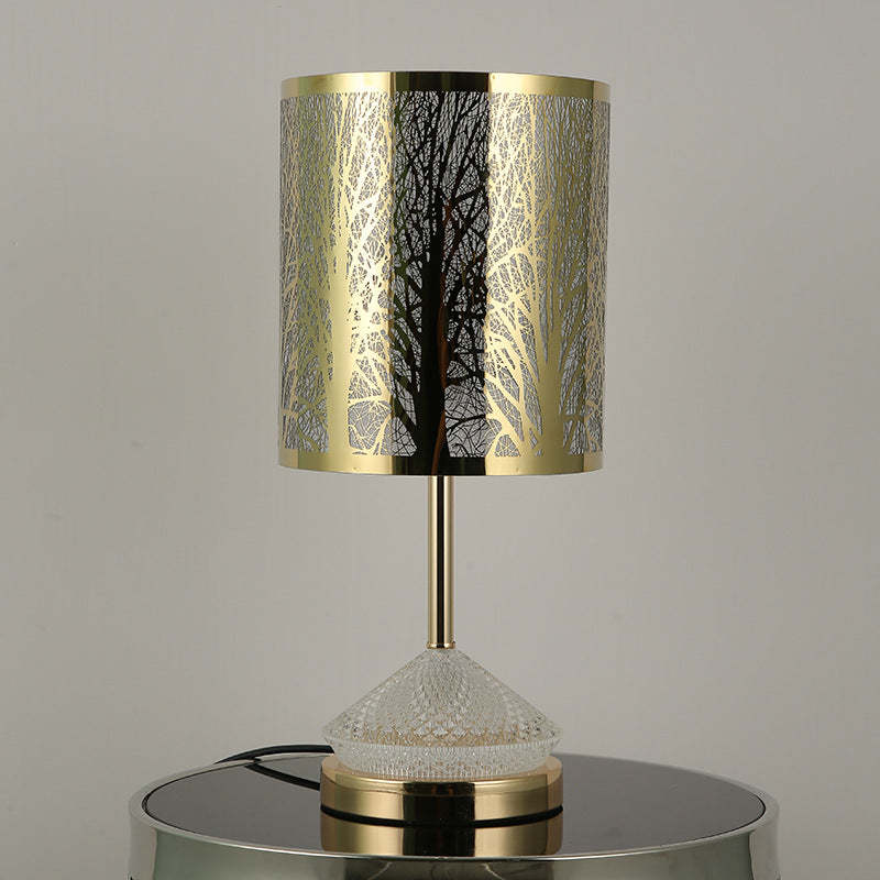 Transitional Stainless Steel LED Table Lamp