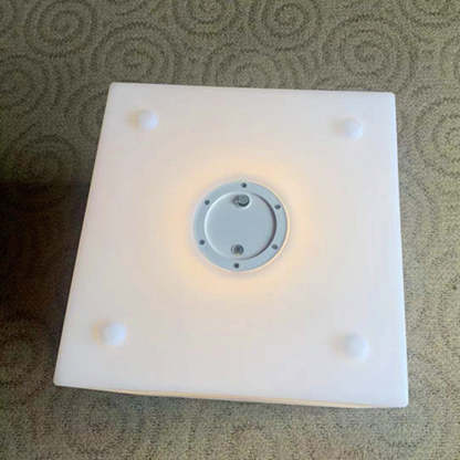 Modern Art Deco Solar Square Planter LED Landscape Light
