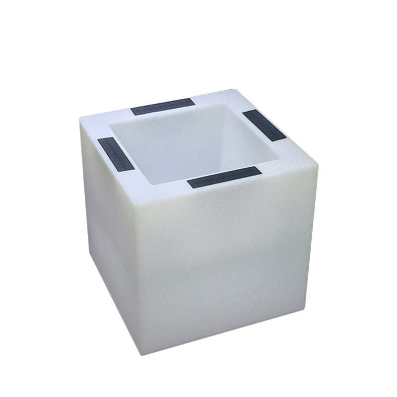 Modern Art Deco Solar Square Planter LED Landscape Light