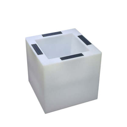 Modern Art Deco Solar Square Planter LED Landscape Light