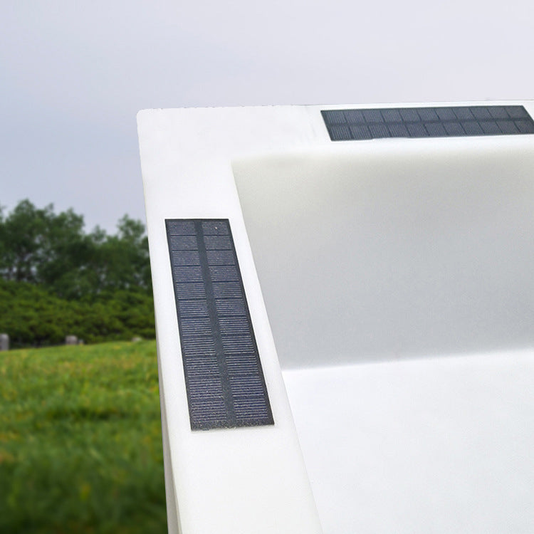Modern Art Deco Solar Square Planter LED Landscape Light