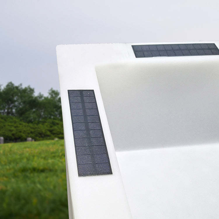 Modern Art Deco Solar Square Planter LED Landscape Light