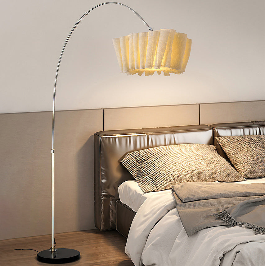 Japanese Marble Fabric Floor Lamp