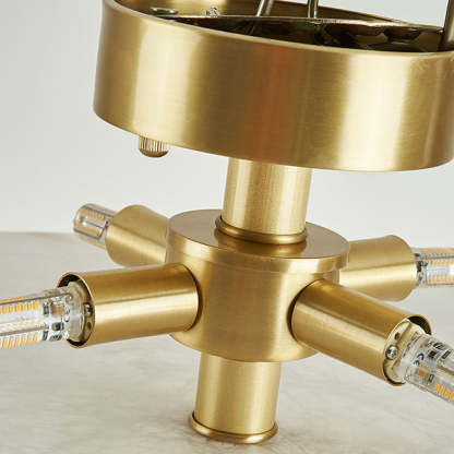 Mid-Century Alabaster Clock Ceiling Light