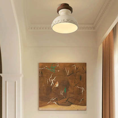 French Resin Semi-Flush Ceiling Light