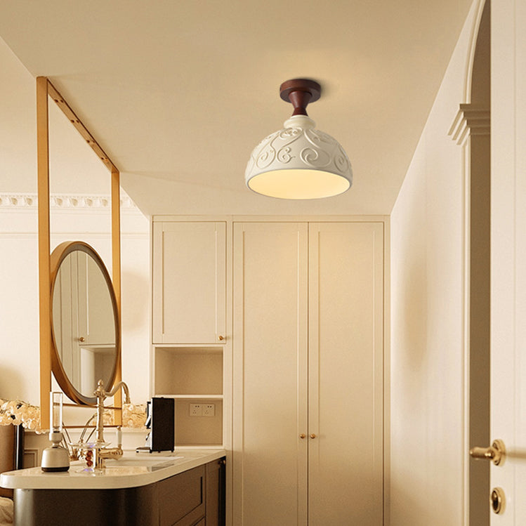 French Resin Semi-Flush Ceiling Light