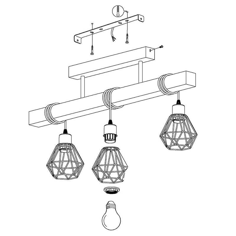 Contemporary island wood iron chandeliers, Lighom