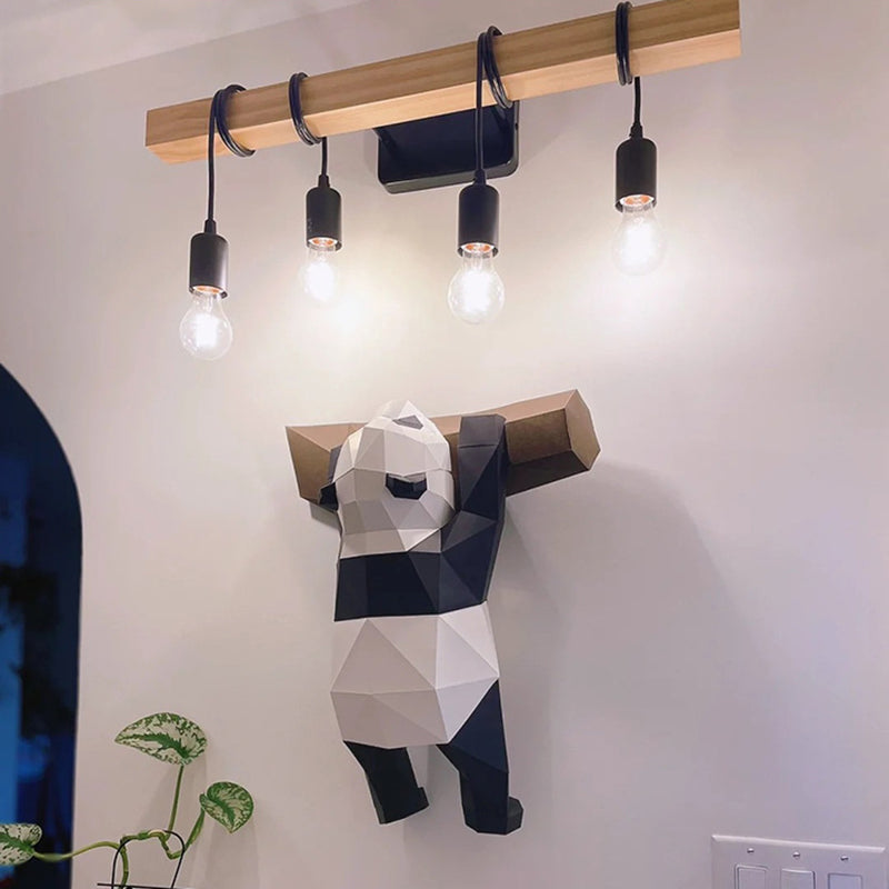 Lighom contemporary island wood chandeliers in wood iron