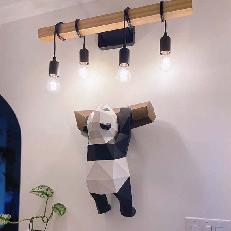 Lighom contemporary island wood chandeliers in wood iron