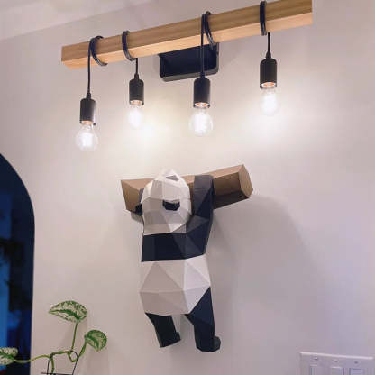 Lighom contemporary island wood chandeliers in wood iron