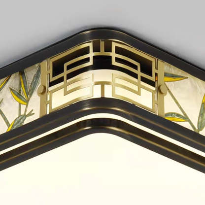 Chinese Brass Flush Mount Light