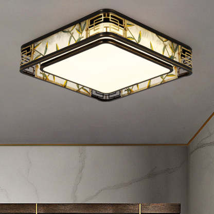 Chinese Brass Flush Mount Light