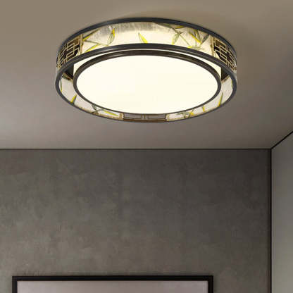 Chinese Brass Flush Mount Light