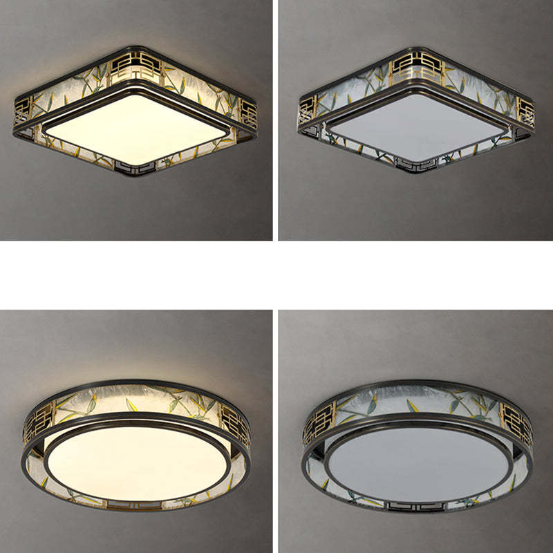Chinese Brass Flush Mount Light