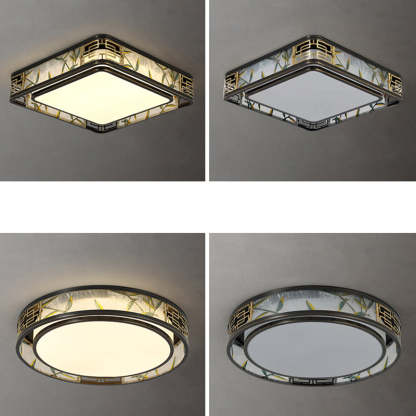 Chinese Brass Flush Mount Light