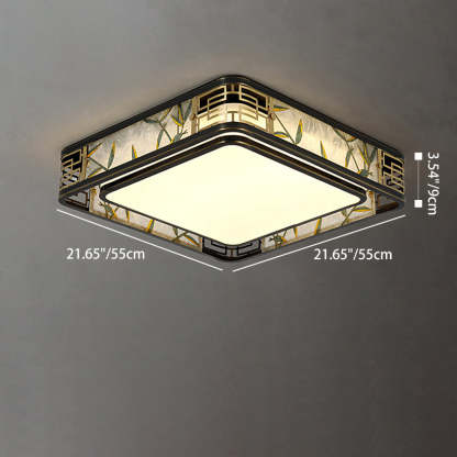 Chinese Brass Flush Mount Light