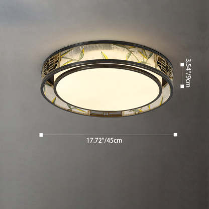 Chinese Brass Flush Mount Light