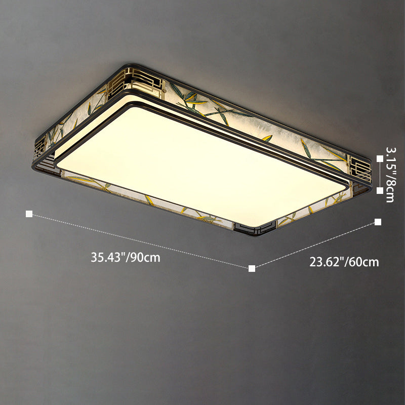 Chinese Brass Flush Mount Light