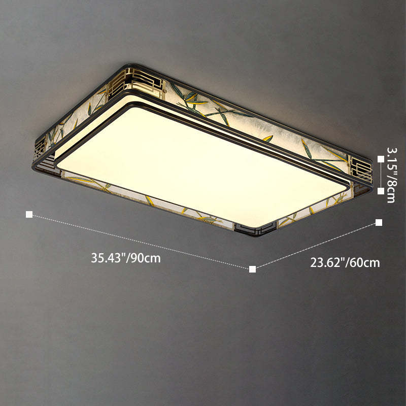 Chinese Brass Flush Mount Light