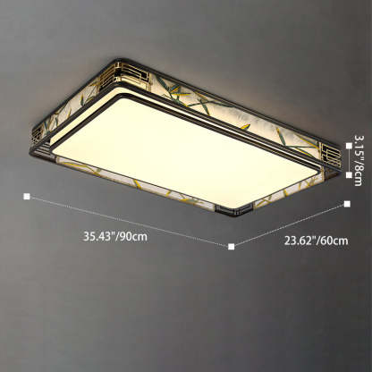 Chinese Brass Flush Mount Light