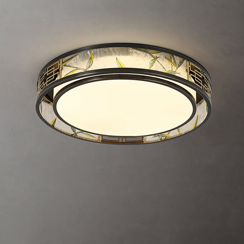 Chinese Brass Flush Mount Light