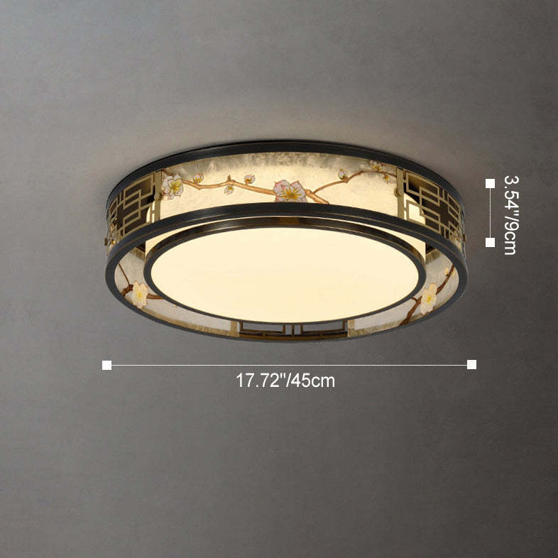 Chinese Brass Flush Mount Light - Rs
