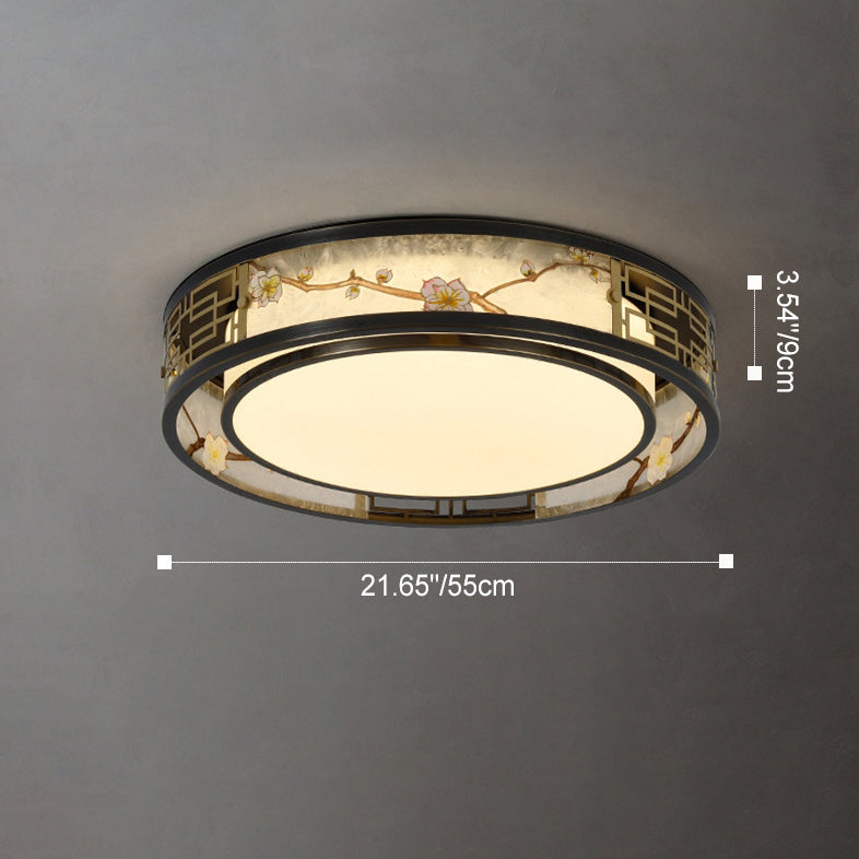 Chinese Brass Flush Mount Light - Rs
