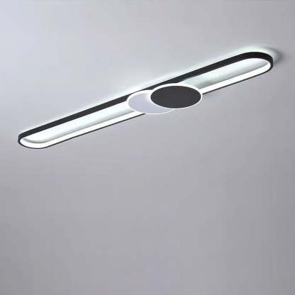 Minimalist Aluminum Iron Acrylic Oval Strip LED Flush Light