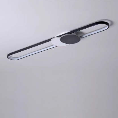 Minimalist Aluminum Iron Acrylic Oval Strip LED Flush Light