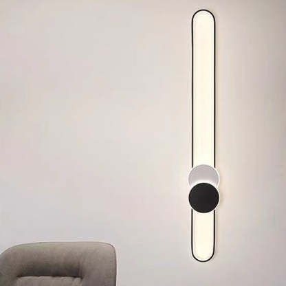 Minimalist Aluminum Iron Acrylic Oval Strip LED Flush Light