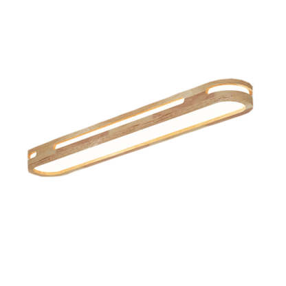 Japanese Metal Oval Flush Ceiling Light