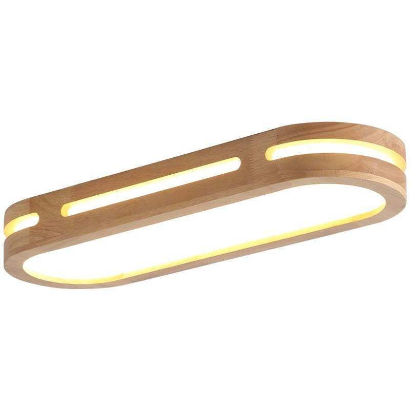 Japanese Metal Oval Flush Ceiling Light