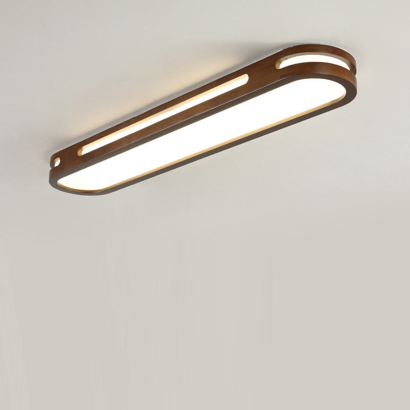 Japanese Metal Oval Flush Ceiling Light